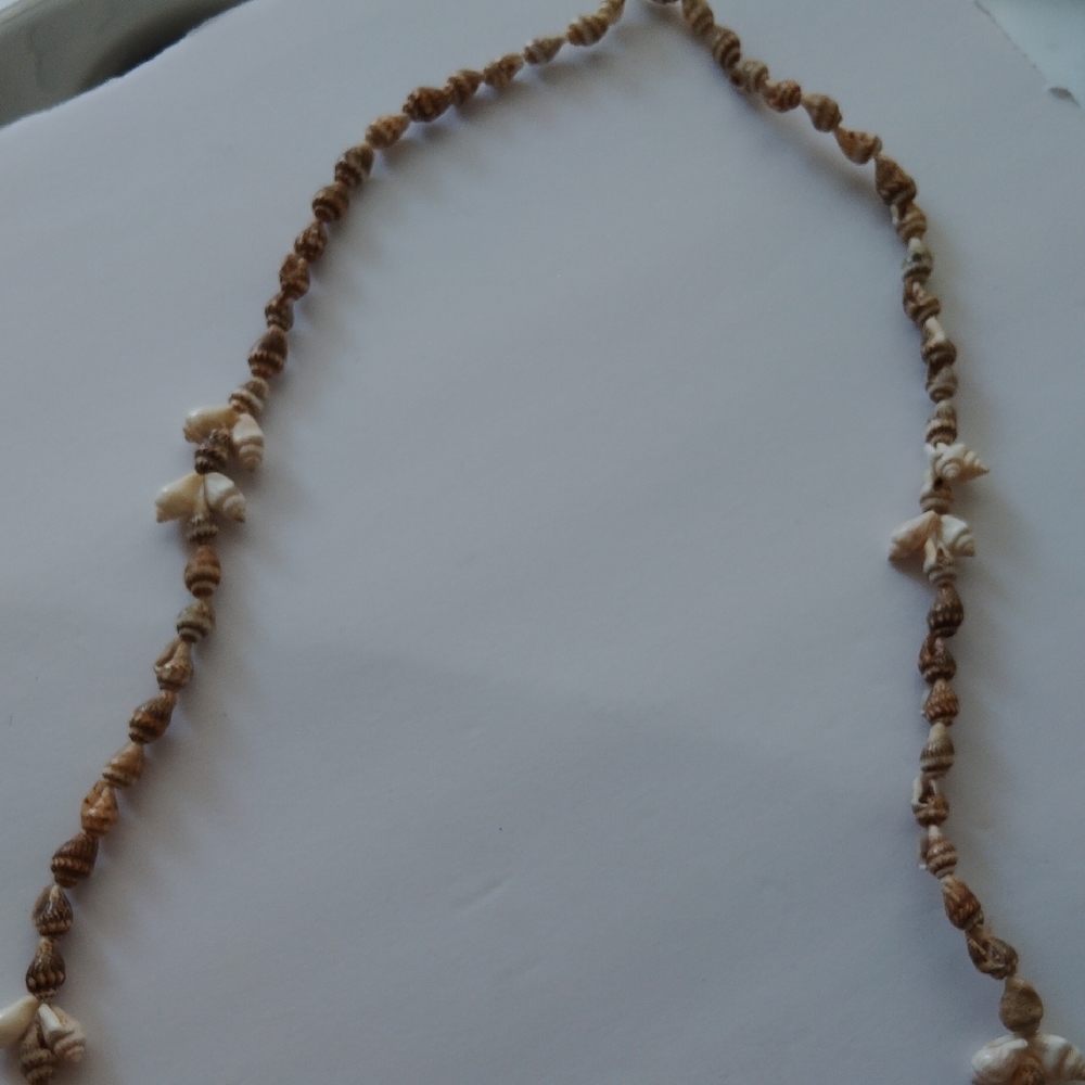 Natural Shell Beaded Necklace - Picture 4 of 5